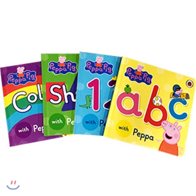 페파 피그 보드북 원서 4종 세트 (알파벳, 숫자, 도형, 색깔) : Peppa Pig
