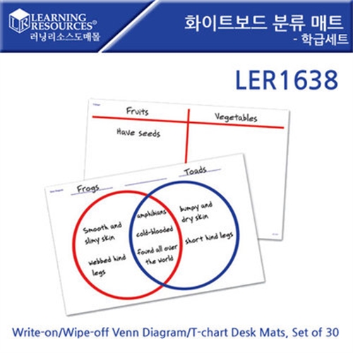 LER1638 화이트보드 분류매트 학급세트