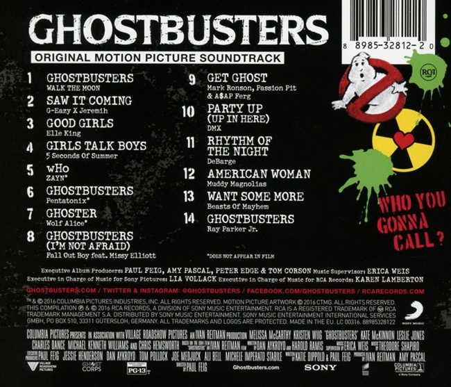 고스트버스터즈 영화음악 ('Ghostbusters' Original Motion Picture Soundtrack)