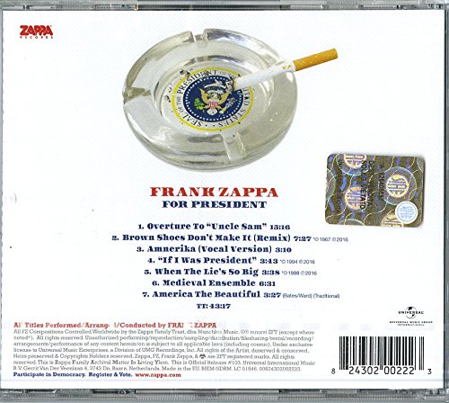 Frank Zappa (프랭크 자파) - Frank Zappa For President