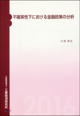 不確實性下における金融政策の分析