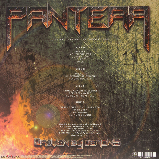 Pantera (판테라) - Driven By Demons [Clear Vinyl 2LP]