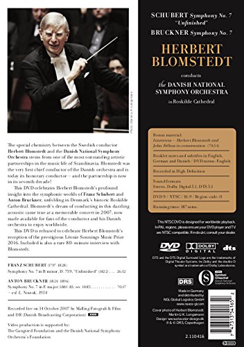 Herbert Blomstedt 슈베르트: 교향곡 7번 '미완성' / 브루크너: 교향곡 7번 - 헤르베르트 블롬슈테트, 덴마크 국립교향악단 (Schubert / Bruckner: Symphonies No.7)