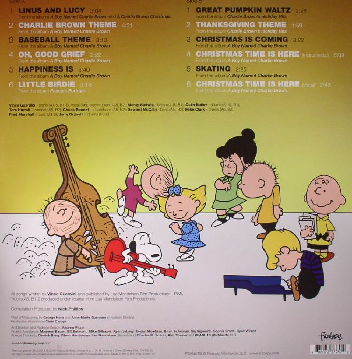 Vince Guaraldi Trio 애니메이션 '피너츠' 사운드트랙 베스트 (Peanuts Greatest Hits) [픽쳐 디스크 LP]