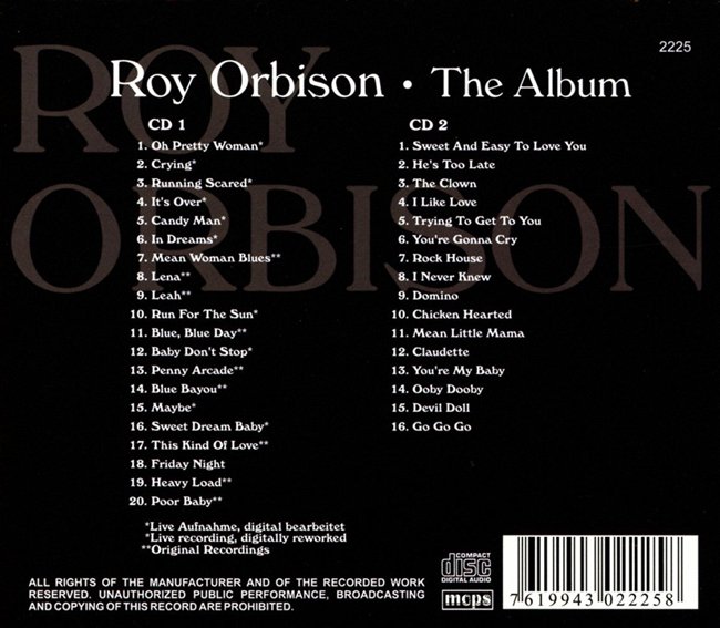 Roy Orbison (로아 오비슨) - The Album