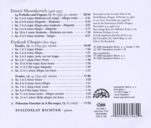 Sviatoslav Richter 쇼스타코비치: 24개의 전주곡과 푸가 / 쇼팽: 연습곡 외 (Shostakovich: 24 Preludes, Fugues Op.87 / Chopin: Etudes Op.10 Op.25) 스비아토슬라프 리히터