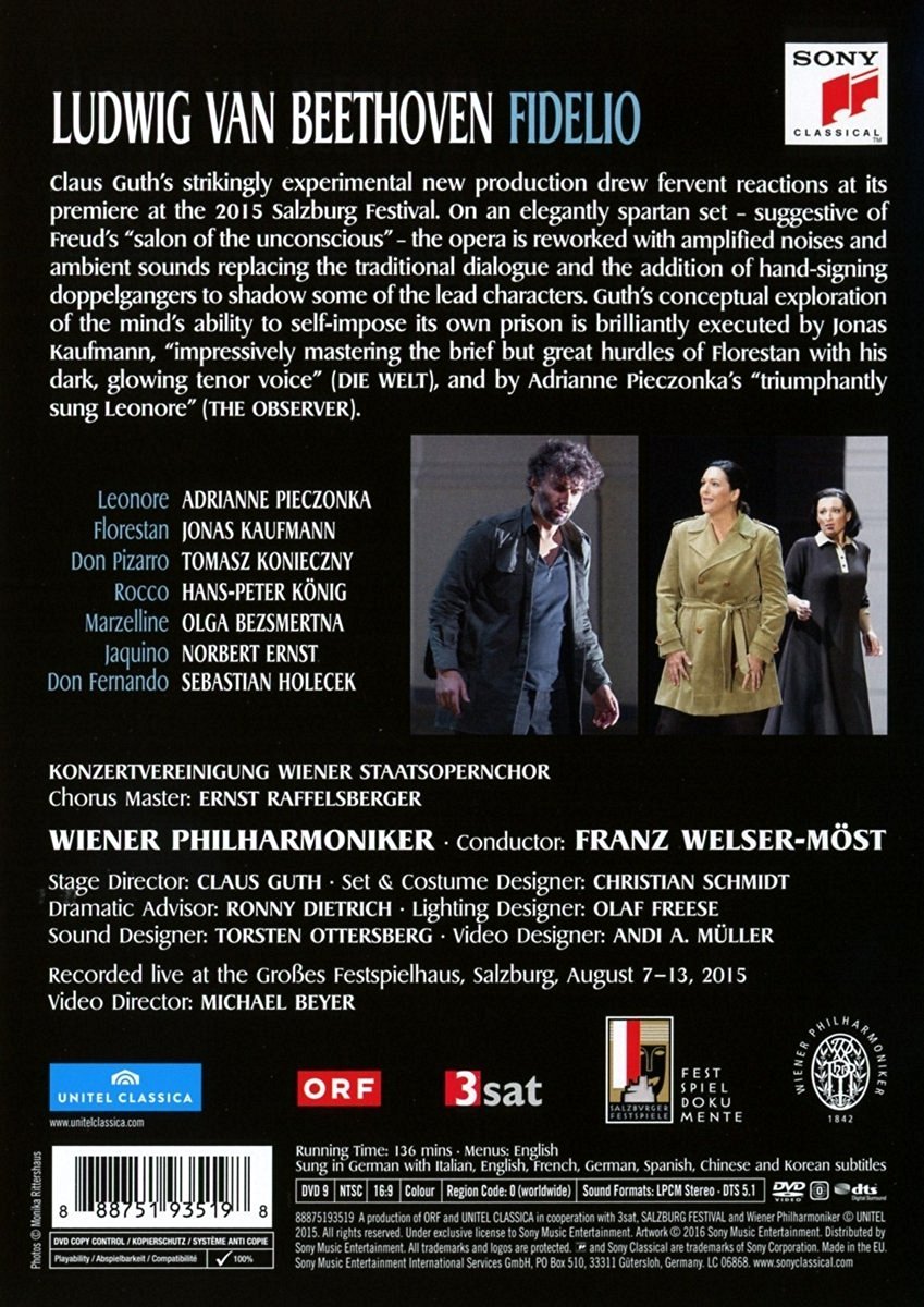Jonas Kaufmann 베토벤: 오페라 '피델리오' - 요나스 카우프만 (Beethoven: Fidelio) [한글자막 DVD]