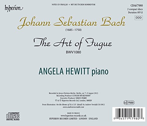 Angela Hewitt 바흐: 푸가의 기법 - 안젤라 휴이트 (Bach: The Art Of Fugue, Bwv1080)