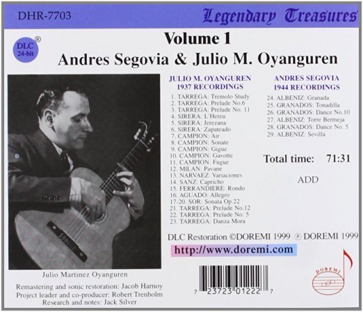 Andres Segovia 안드레스 세고비아와 동시대인 (Segovia & His Contemporaries Vol.1)