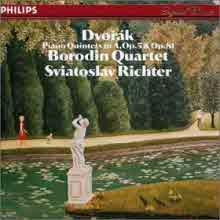 Sviatoslav Richter, Borodin Quartet - Dvorak : Piano Quintets in A major, Op.5, 81 (드보르작 : 피아노 오중주 A장조 작품5, 81/수입/4124292)