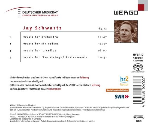 Diego Masson 제이 슈워츠: 오케스트라를 위한 음악, 여섯 목소리를 위한 음악 (Jay Schwartz: Music For Orchestra, Music for Six Voices)