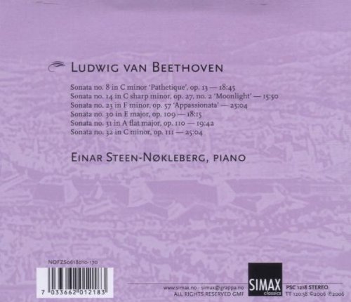 Einar Steen-Nokleberg 베토벤: 피아노 소나타 작품집 - 비창, 월광, 열정 소나타 외 (Beethoven: Piano Sonatas Nos. 8, 14, 23, 30, 31, 32)