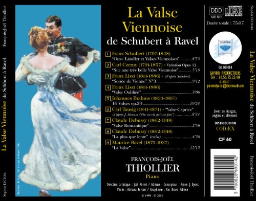 Francois-Joel Thiollier 고전 스타일과 빈 왈츠 - 슈베르트 / 체르니 / 브람스 (La Valse Viennoise - Schubert, Czerny, Liszt, Brahms)