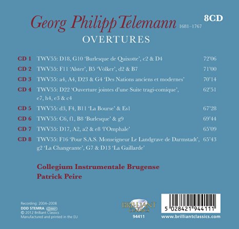 Collegium Instrumentale Brugense 텔레만: 서곡집 - 관현악 모음곡 (Telemann: Overtures)