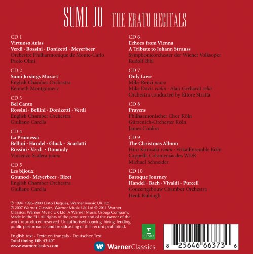 조수미 데뷔 25주년 기념 박스세트 (The Erato Recitals - Sumi Jo)