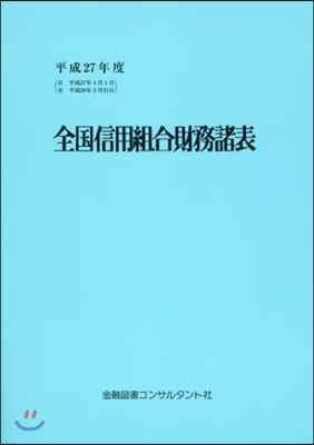 平27 全國信用組合財務諸表