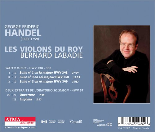 Les Violons du Roy 헨델: 수상음악 (Handel: Water Music)