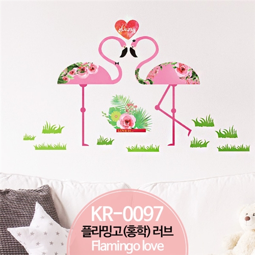 [포인트스티커] KR-0097 플라밍고(홍학)러브 Flamingo love