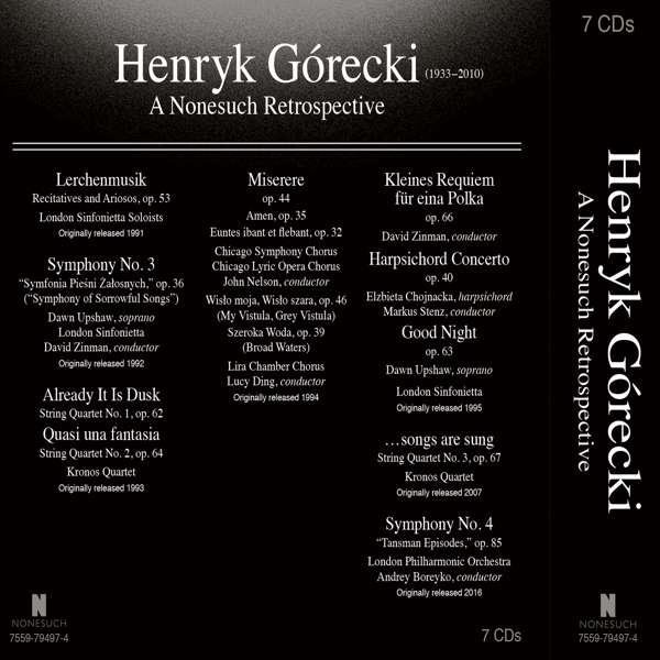 헨릭 고레츠키 모음집 - 논서치 레트로스펙티브 (Henryk Gorecki: A Nonesuch Retrospective)
