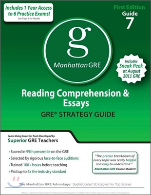 Manhattan GRE: Reading Comprehension & Essays GRE Strategy Guide 7