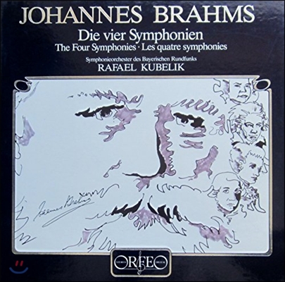 Rafael Kubelik 브람스: 교향곡 1, 2, 3, 4번 전곡집 (Brahms: Symphonies Op. 68, 73, 90 & 98) 라파엘 쿠벨릭 [4LP]