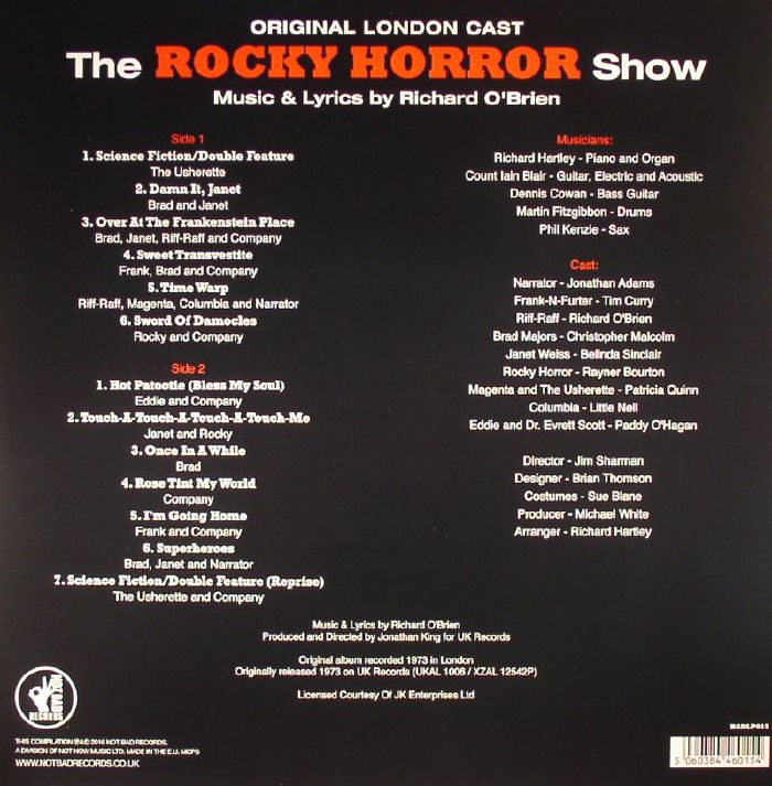 뮤지컬 '록키 호러 쇼' 사운드트랙 - 오리지널 런던 캐스트 레코딩 (The Rocky Horror Show OST - Original London Cast) [레드 바이닐 한정반 LP]