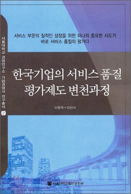 한국기업의 서비스 품질 평가제도 변천과정