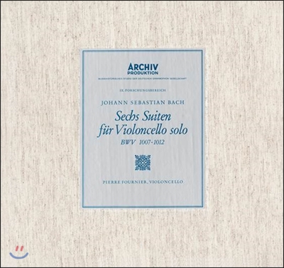 Pierre Fournier 바흐: 무반주 첼로 모음곡 전곡집 - 피에르 푸르니에 (J.S. Bach: The 6 Cello Suites BWV1007-1012) [3LP]