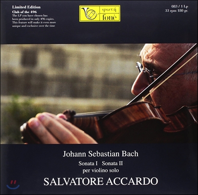 Salvatore Accardo 바흐: 무반주 바이올린 소나타 1번, 2번 - 살바토레 아카르도 (J.S. Bach: Sonata for Violin Solo BWV1001, 1003) [LP]
