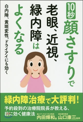 10秒顔さすりで老眼,近視,綠內障はよく