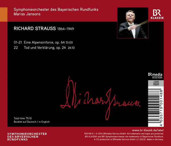 Mariss Jansons 리하르트 슈트라우스: 알프스 교향곡, 죽음과 변용 (R. Strauss: Eine Alpensinfonie Op.64, Tod und Verklarung Op.24) 마리스 얀손스