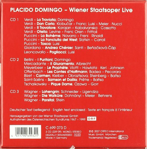 플라시도 도밍고 - 오페라 아리아집: 빈 슈타츠오퍼 라이브 (Placido Domingo - Opera Arias: Wiener Staatsoper Live)