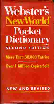 Webster's New World Pocket Dictionary (second edition)