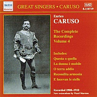 Enrico Caruso / Great Singers - 엔리코 카루소 : 레코딩 전집 4집 (Enrico Caruso : The Complete Recordings Vol.4) (수입/8110719)