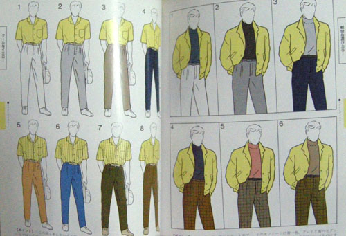 Men;s Color Coordination(일어판) 남성복 배색사전  - 패션. 컬러 -