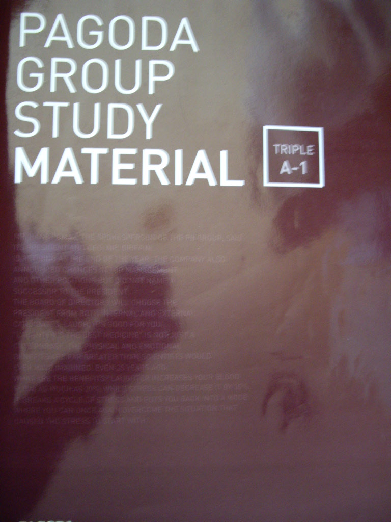 PAGODA GROUP STUDY MATERIAL : Triple A-1