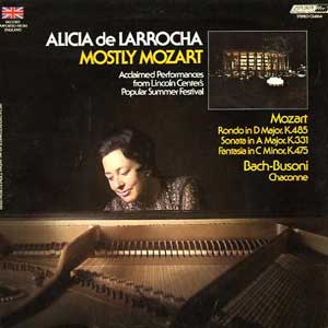 Alicia de Larrocha . Mostly Mozart 