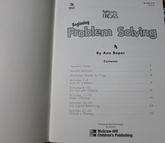 Funtastic Frogs: Beginning Problem Solving, Grades K-2