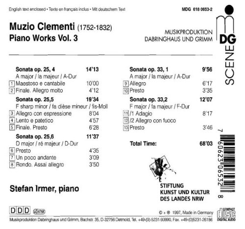 Muzio Clementi: Piano Works, Vol. 3