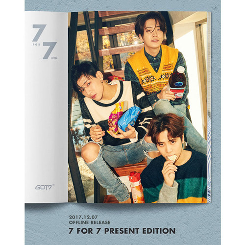 [주로파/포스터2종] 갓세븐 (Got7) / 미니앨범 7집: 7 for 7 Present Edition 브로마이드 2장+지관통