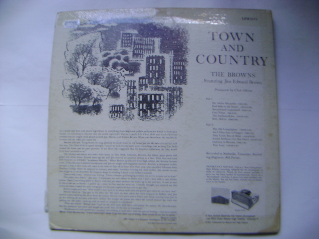 LP(수입) 브라운스 The Browns / Featuring  Jim Edward Brown: Town & Country 