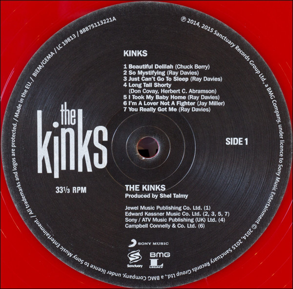 [미개봉 LP] Kinks - Kinks (레드컬러 / Red Coloured Vinyl Limited Edition/ 180G/ EU수입)