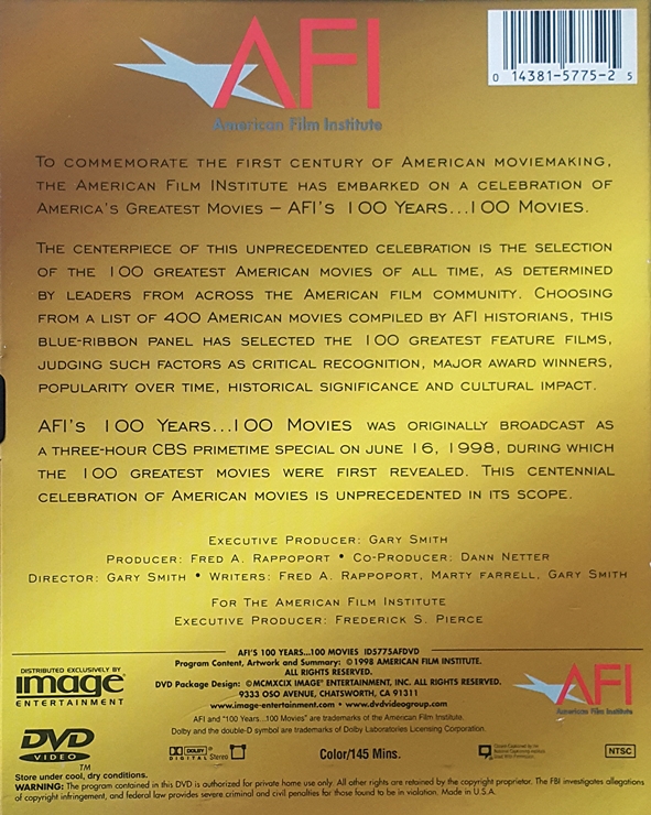 AFI 100 Year's 100 Movies