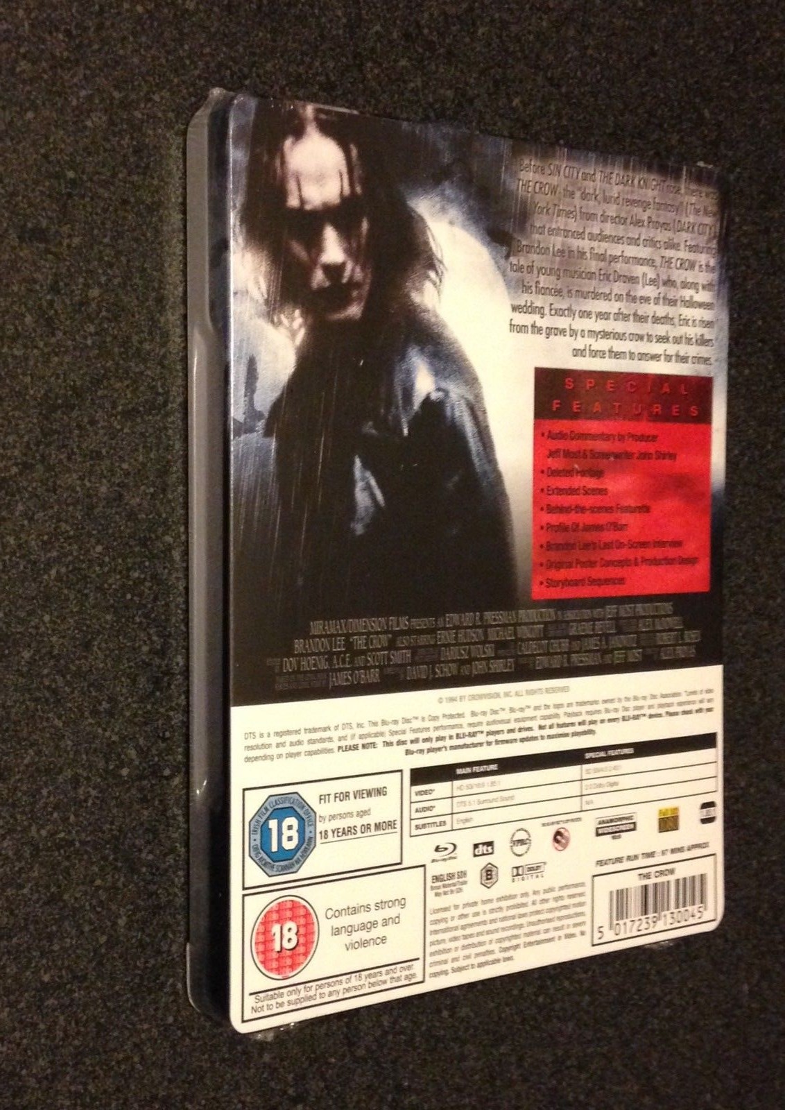 크로우 THE CROW Blu-Ray SteelBook Zavvi UK Exclusive 