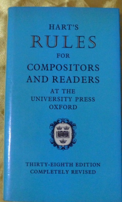 Rules for Compositors and Readers at the University Press, Oxford Hardcover 