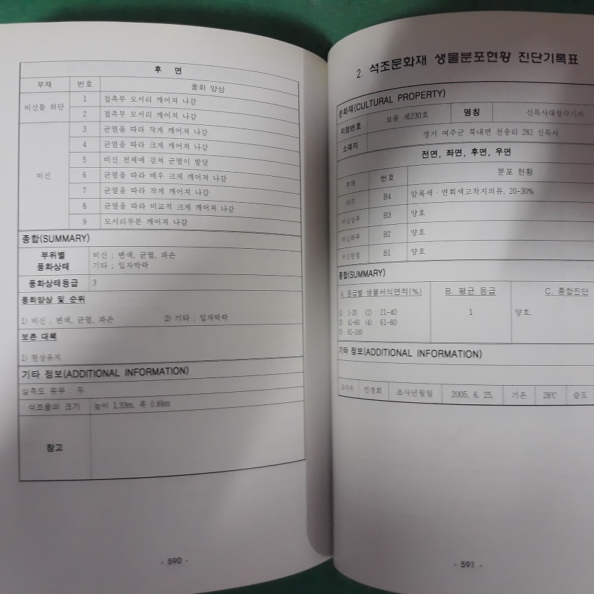 석조문화재 보존관리 연구 제1권 - 강원도 경기도 추가지정 및 누락분 석조문화재 현황조사 (코-5)