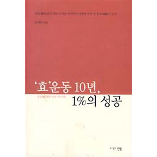 효운동 10년, 1%의 성공