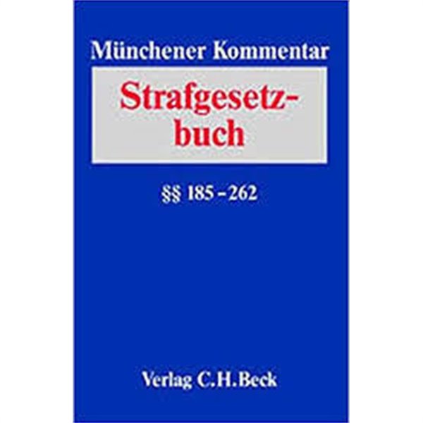 Munchener Kommentar zum Strafgesetzbuch 3. &#167;&#167; 185-262 StGB (German) Hardcover