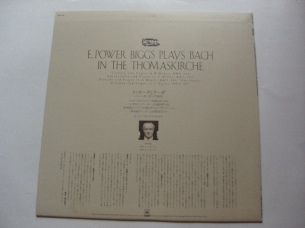 LP(수입) 바하: E. Power Biggs Play Bach - 에드워드 파워 빅스