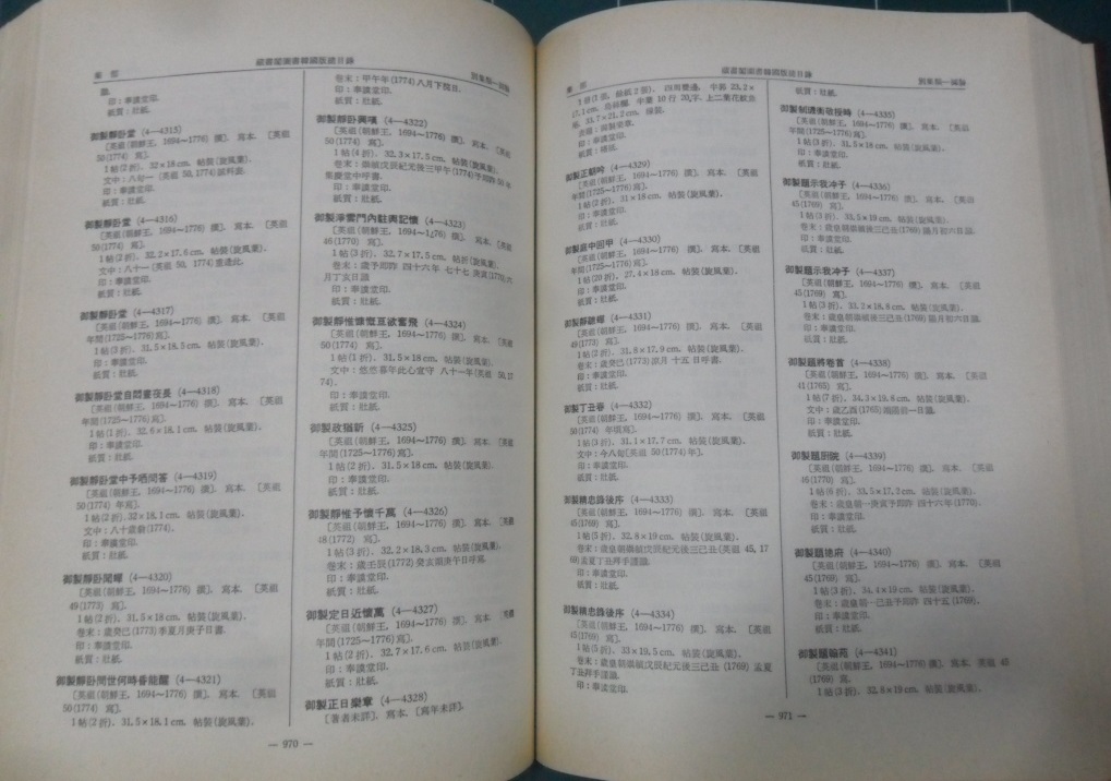 장서각도서 한국판 총목록(藏書閣圖書韓國版總目錄) 附: 보유편